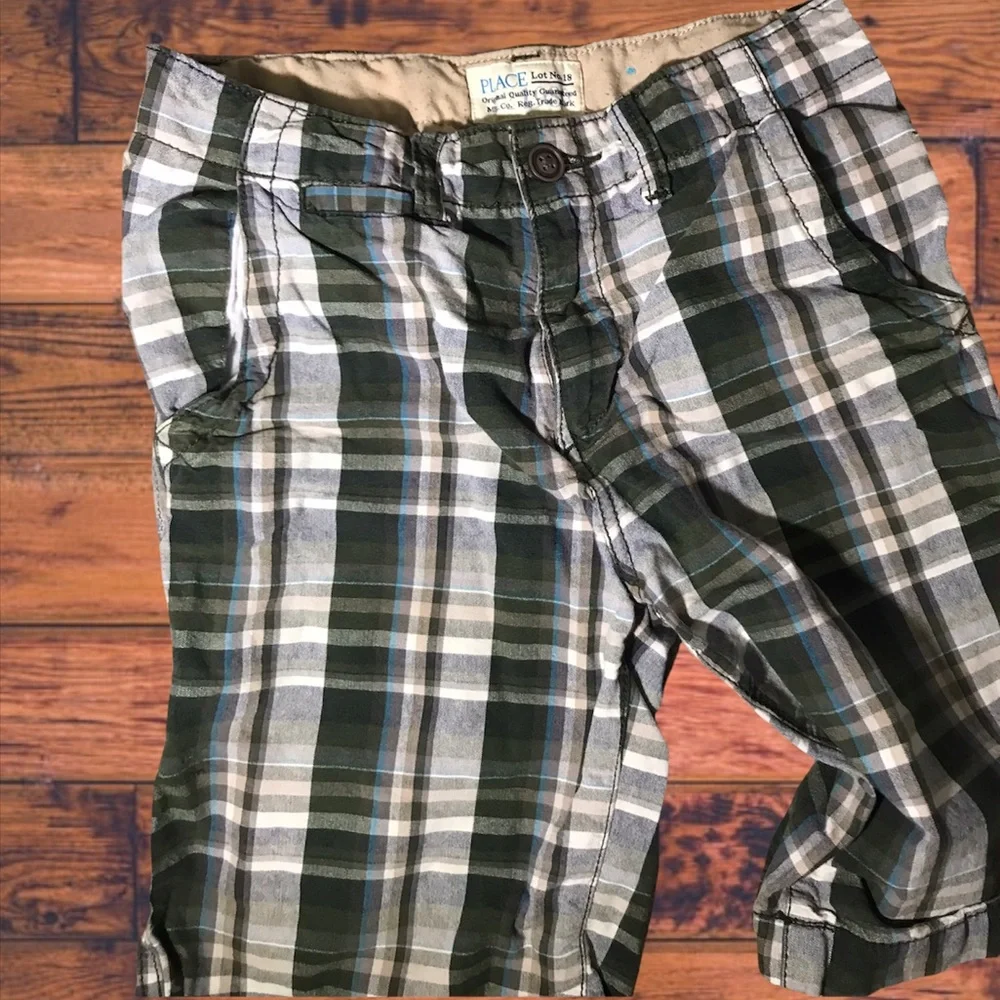 Vintage Green Plaid The Children’s Place Shorts 2000s y2k era stylish kidcore